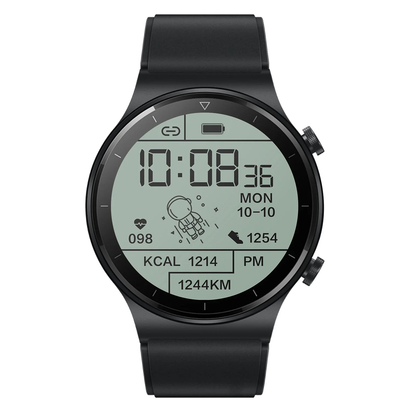 Pulse Rate BP Spo2 Tracking Fitness Wireless Dial Smartwatch