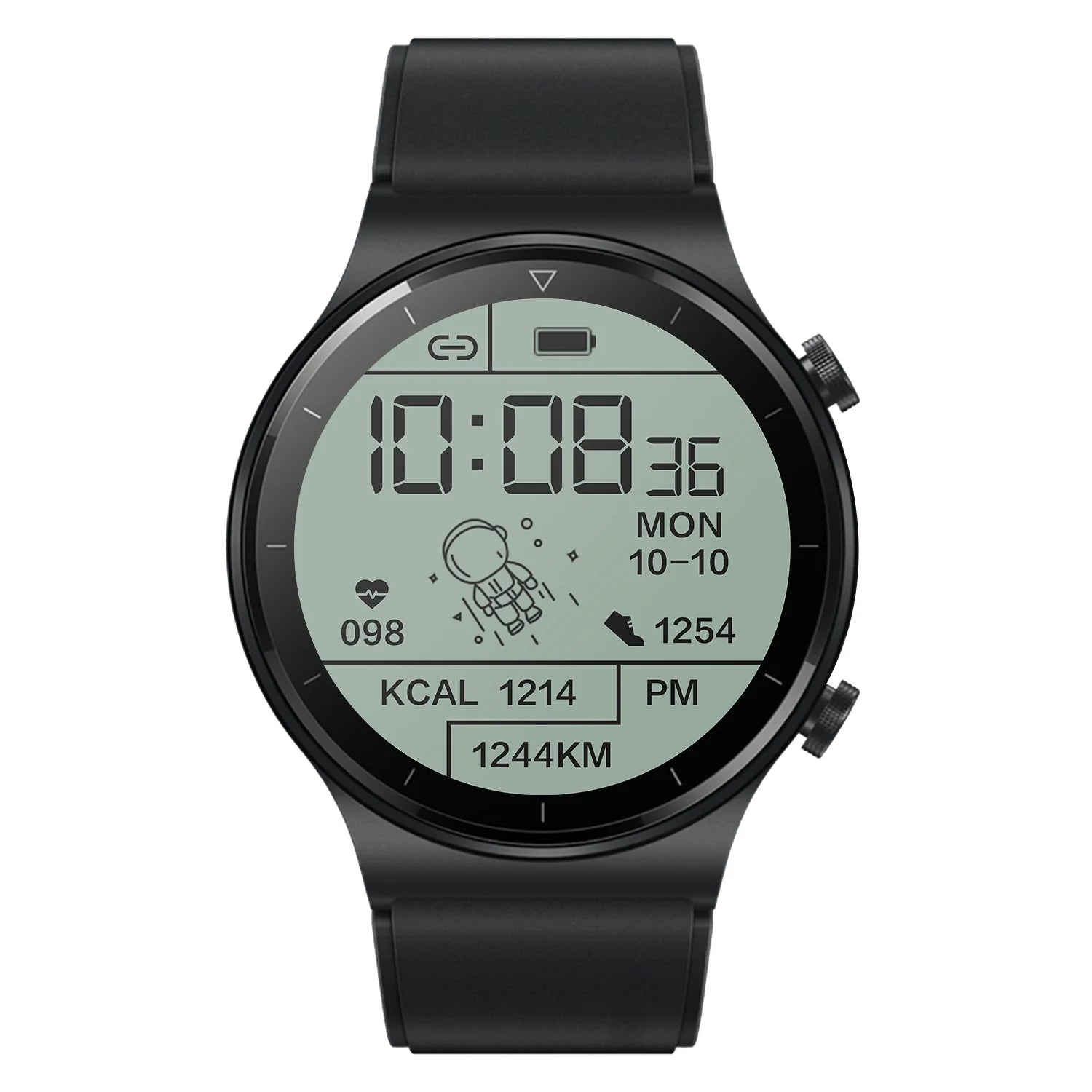 Pulse Rate BP Spo2 Tracking Fitness Wireless Dial Smartwatch