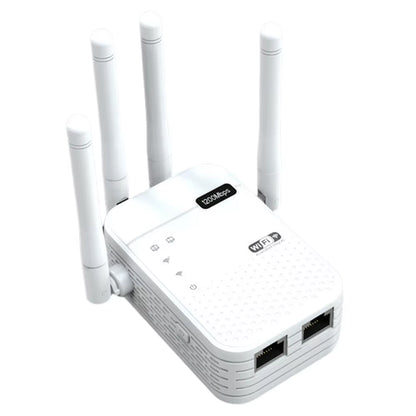 1200Mbps Wifi Signal Booster 4 External Antennas 5Ghz & 2.4Ghz Dual-Band Internet Extender for Home Office