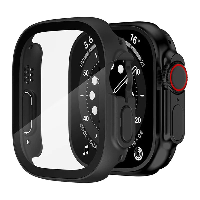 Glass+Case for Apple Watch Series Ultra 49Mm 49 Mm Smartwatch PC Screen Protector Bumper Tempered Accessories Iwatch Ultra Cover