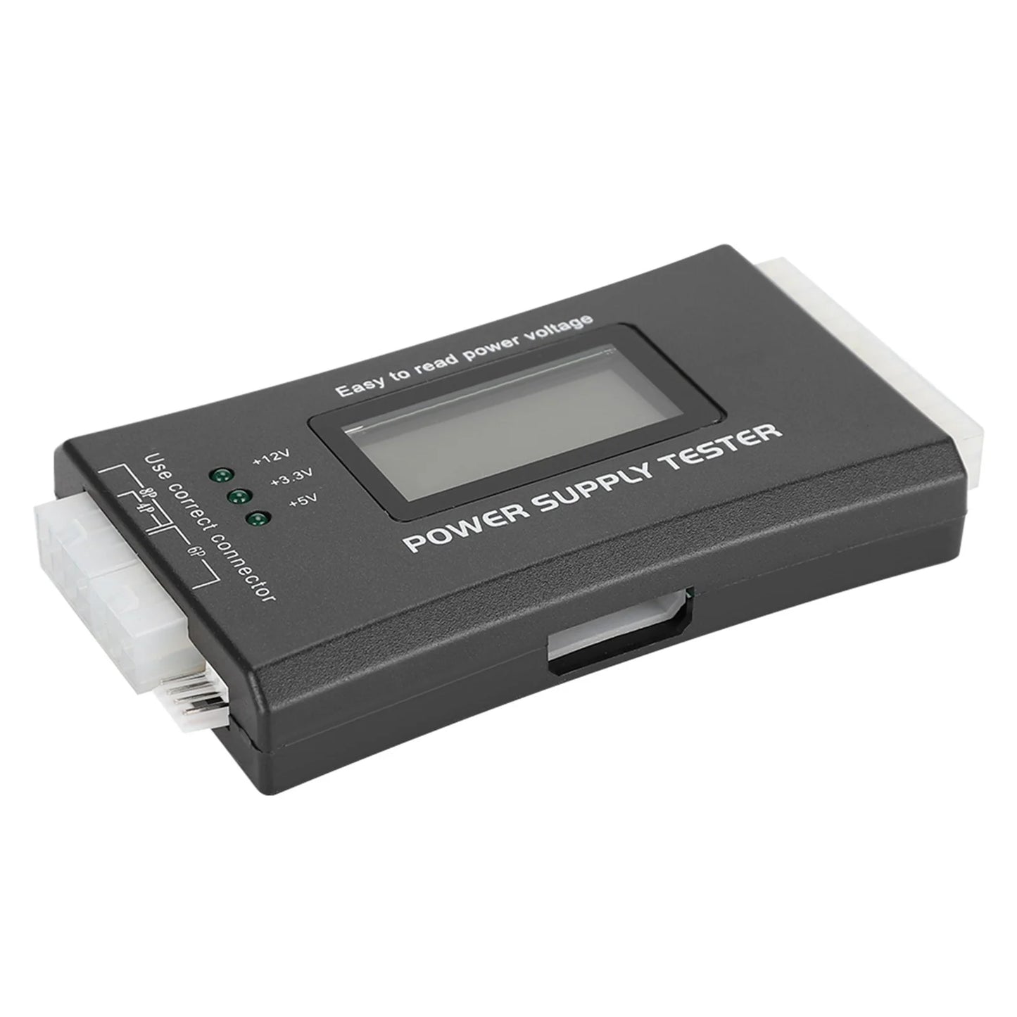 Computer Power Supply Diagnostic Tool with LCD Screen for PC Testing and Repair