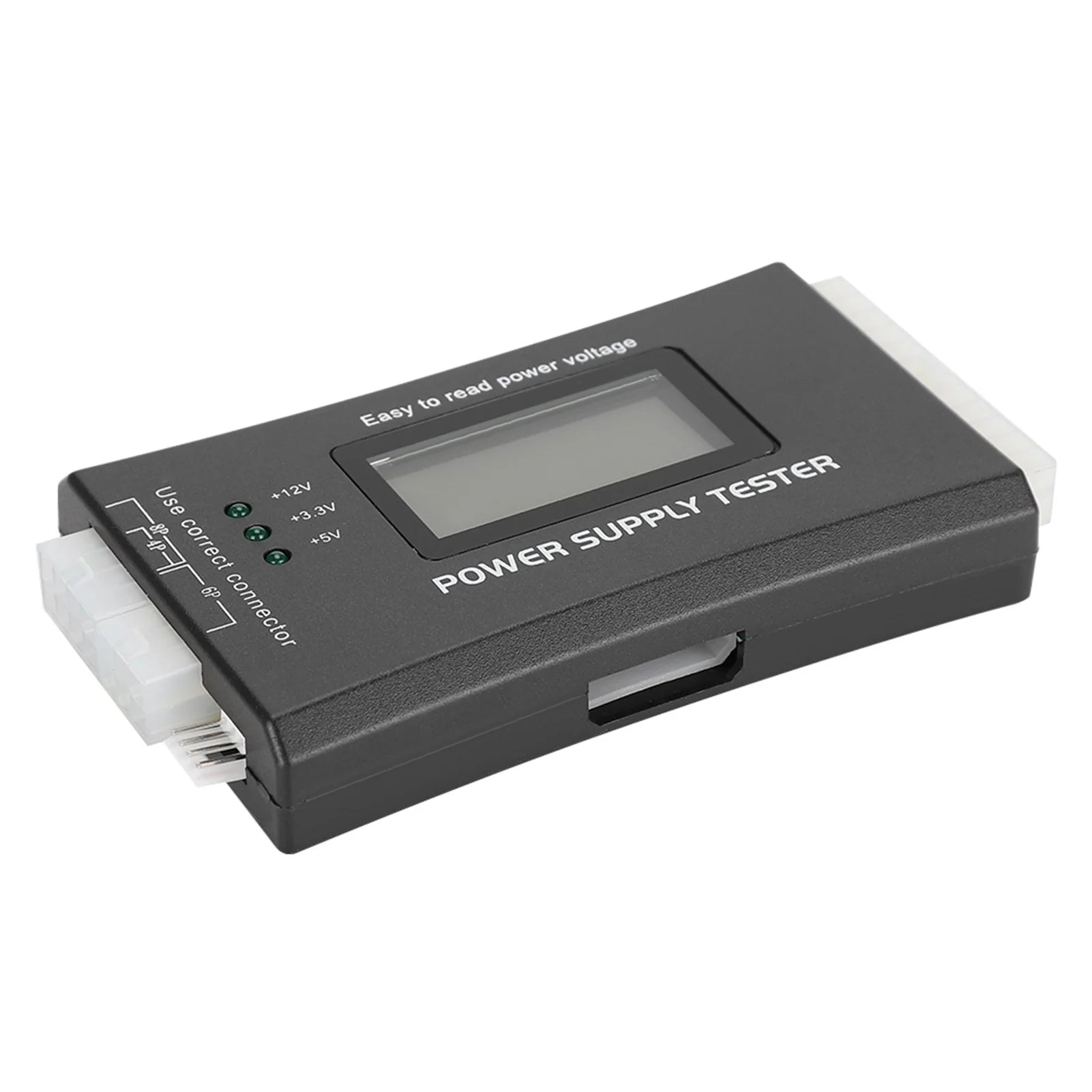 Computer Power Supply Diagnostic Tool with LCD Screen for PC Testing and Repair