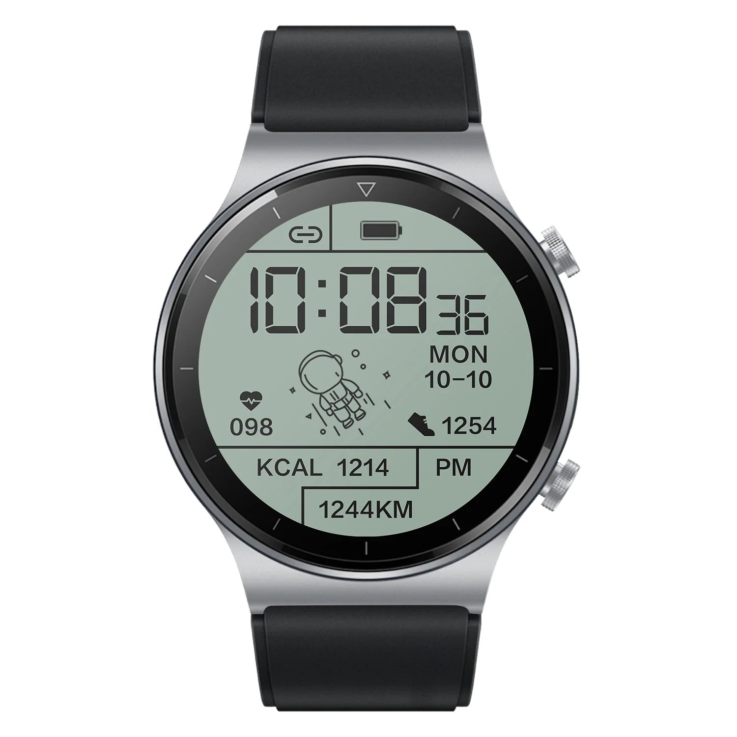 Pulse Rate BP Spo2 Tracking Fitness Wireless Dial Smartwatch