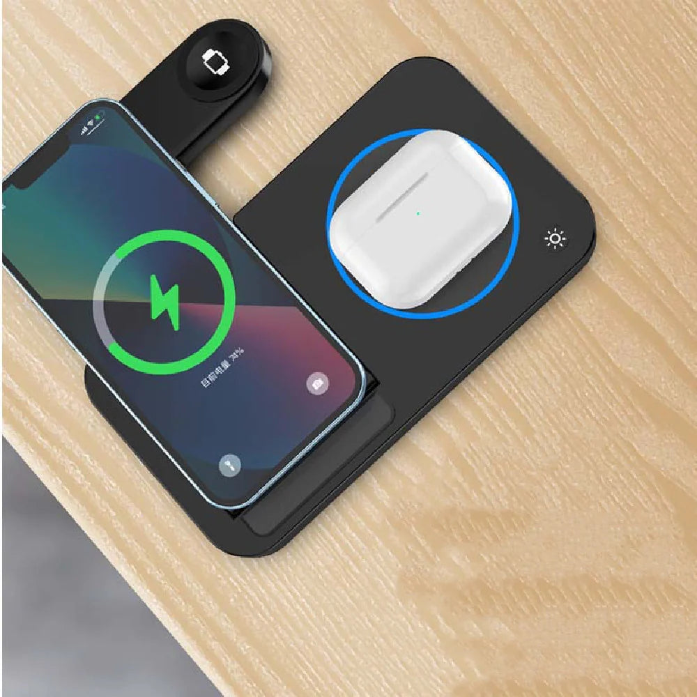 Compact Tri-Fold Wireless Charging Dock